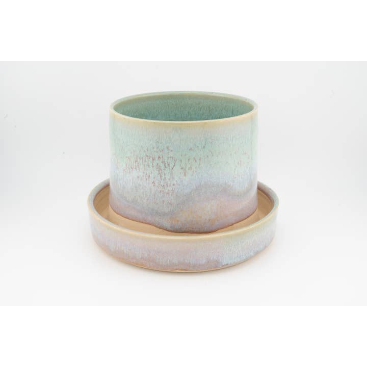 Swan City Ceramics - Wholesale Plant Pot - 4" x 4" Planter attached base drainage, Handmade Ceramic