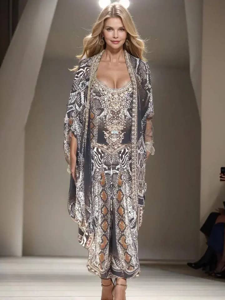 Silk Embellished Wrap Pants for wholesale by Kaftans that Bling