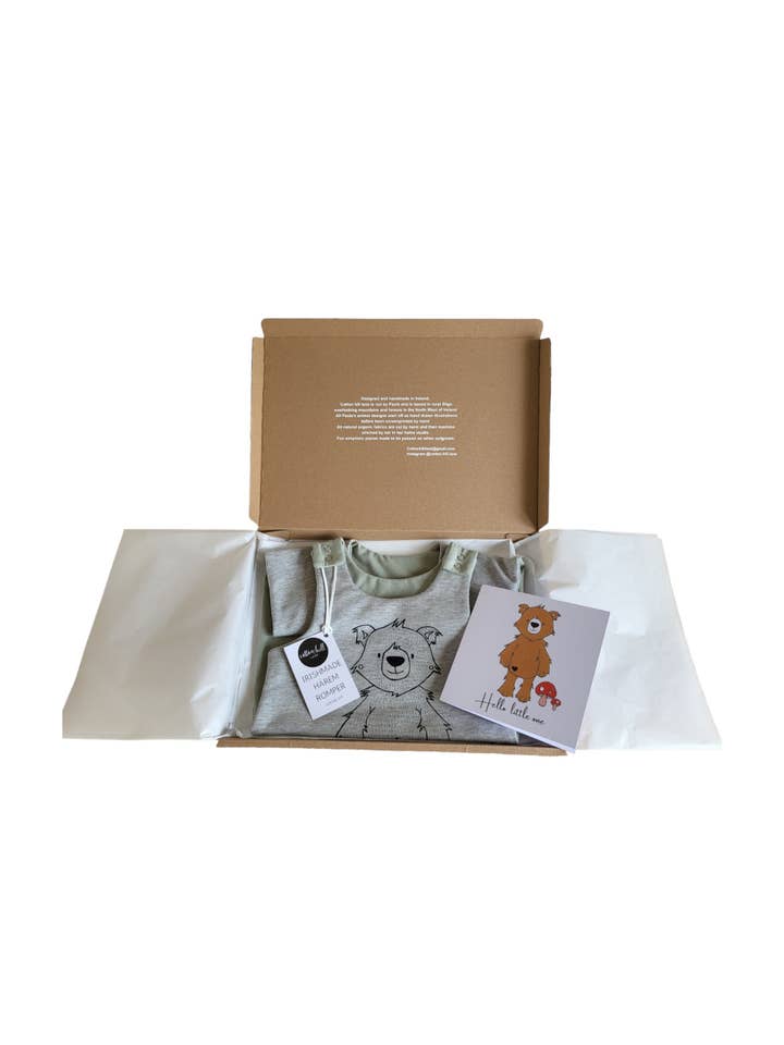 Cotton Hill Lane - Wholesale Jumpsuit - Baby - Bear screen printed organic cotton jersey romper10