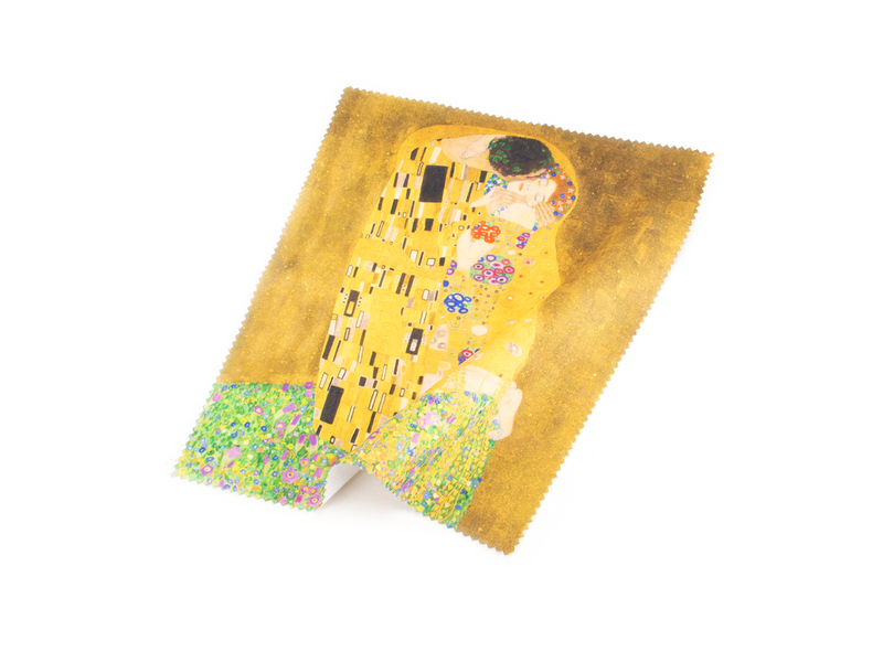 MUSEUM WEBSHOP - Vente Nettoyants pour lentilles - Chiffon pour lunettes, 15x18 cm, Gustav Klimt, Le baiser2