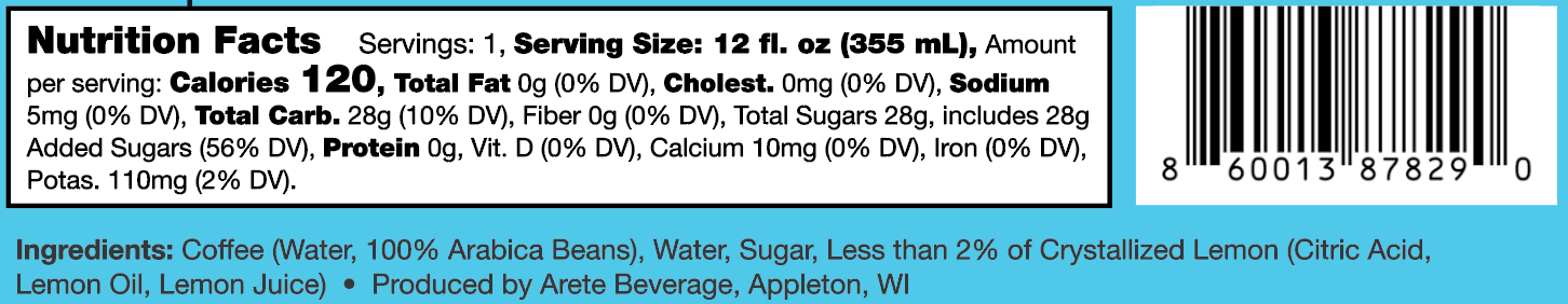 Three Keys Coffee - Wholesale Iced Coffee/Cold Brew - Ethiopia Ear Candy Shandy - Canned Cold Brew and Lemonade - 6pk3
