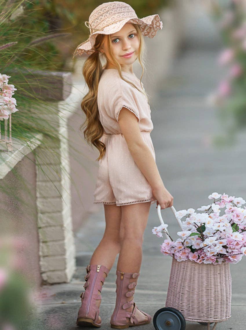 Mia Belle Girls • Wholesale - Vente Combishort – enfant - Barboteuse à manches courtes Graceful Beauty3