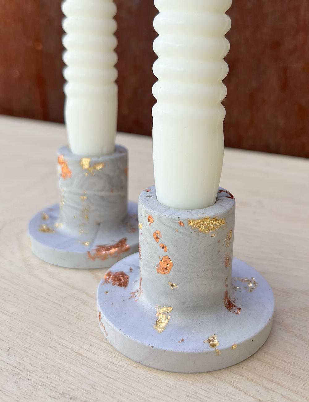 Well Hello Studio - Wholesale Candle Holder - Gold Rush Shorty Candle Holders (Set of 2)0