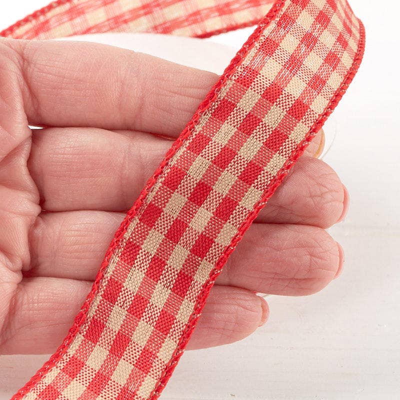 Factory Direct Craft - Wholesale Linten - Geruit metalen lint (6 rollen van 9,1 m) - Kies kleur1