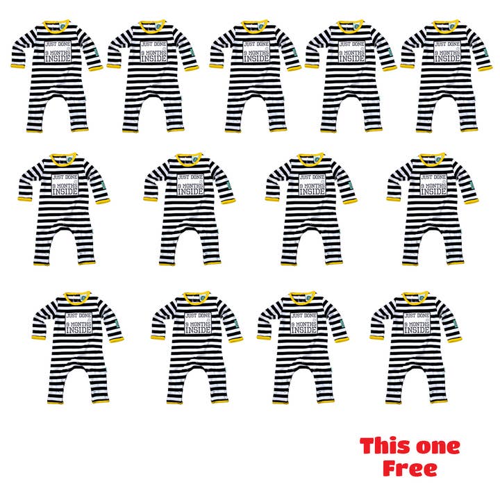 Lazy Baby® - Wholesale Jumpsuit - Baby - Just Done 9 Months Inside Baby Romper (Bakers Dozen) Yellow0