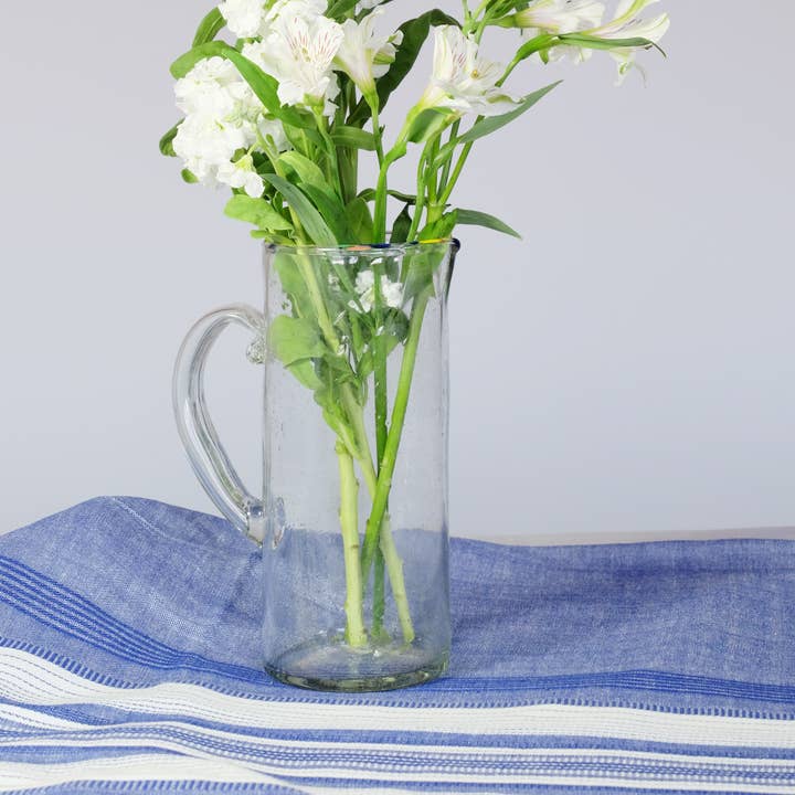 Sobremesa - Wholesale Pitcher - Multi Rim Glass Pitcher with Handle | Recycled Clear Glass 2