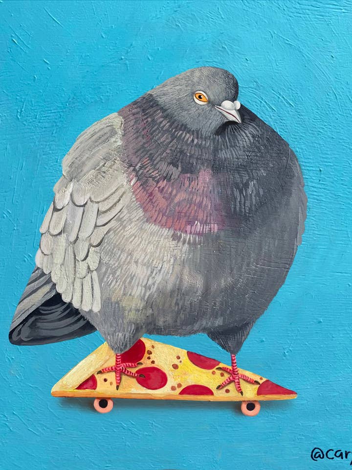 Pombo da Pizza por atacado de Caryn Cast Art
