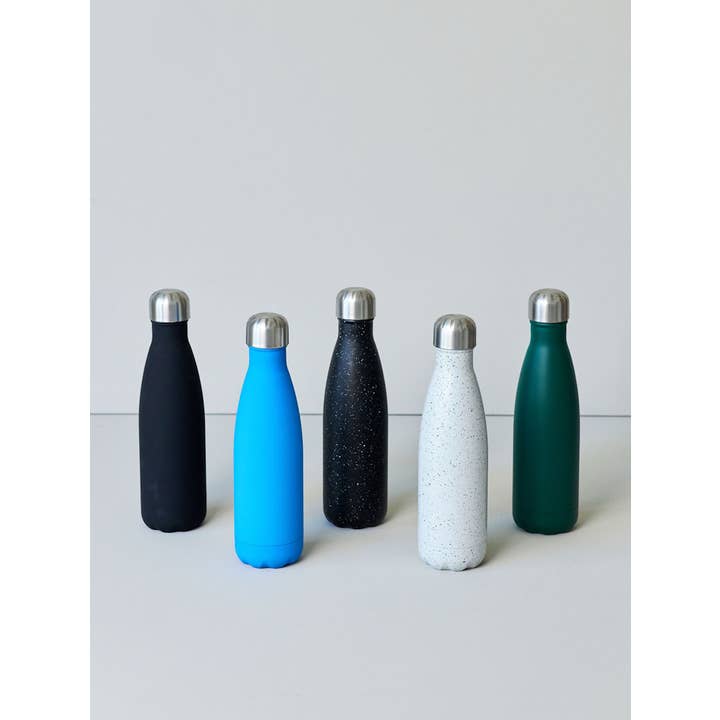 Sagaform GmbH - Wholesale Water Bottle - Sagaform Nils Steel Bottle Rubber Finish, Black Or Blue2