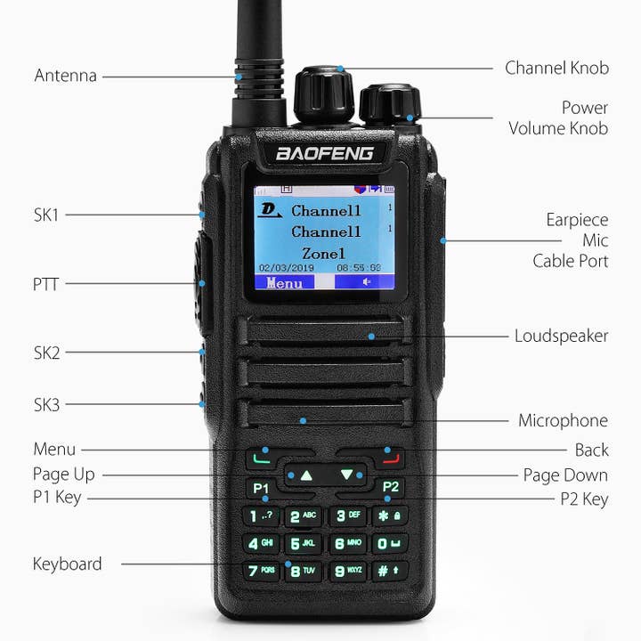 Radioddity - Wholesale Small/Handheld Appliance - Baofeng DM-1701 DMR | Dual Band | 5W | 120K Contacts Import | SMS Function1