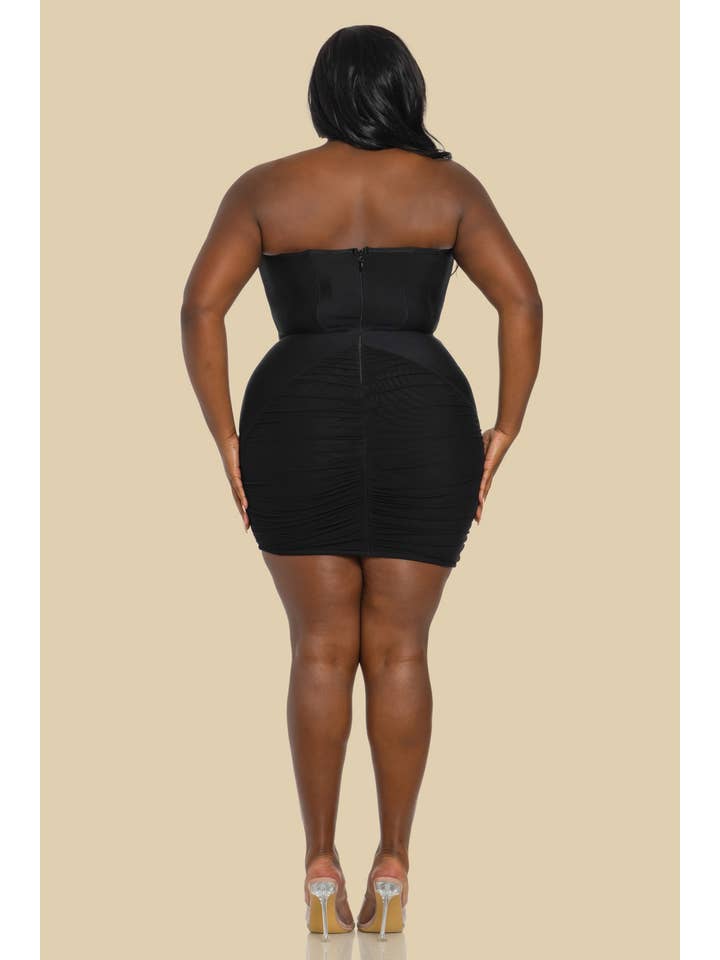 The Sang - Wholesale Dress - Women's - PLUS BANDAGE MINI DRESS3
