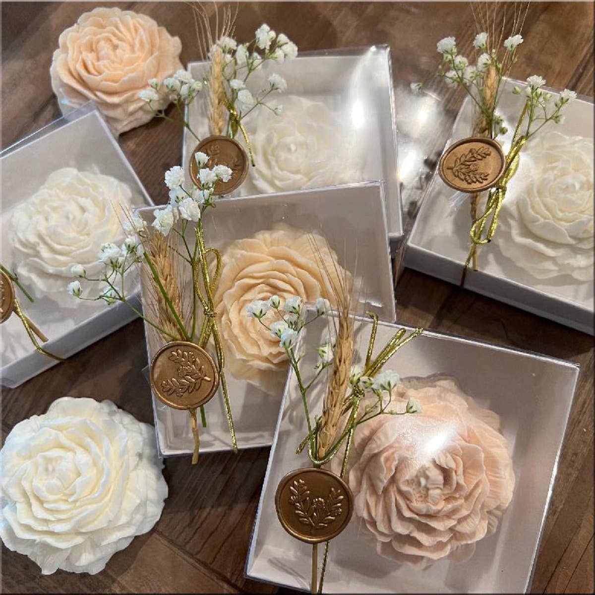 Naturally Gifted - Wholesale Novelty Candle - Handmade  Peony Candles, Flower Candle, Handmade Soy Candle1