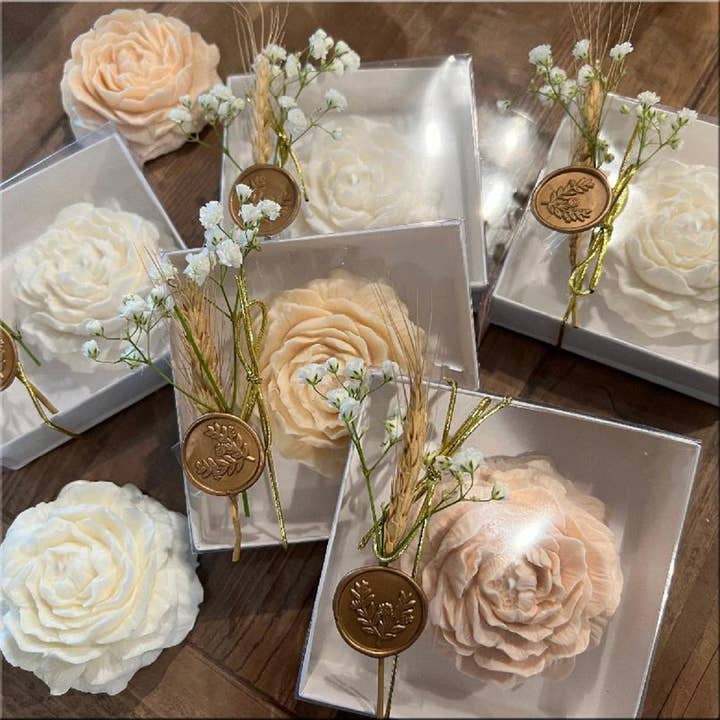 Naturally Gifted - Wholesale Novelty Candle - Handmade Peony Candles, Flower Candle, Handmade Soy Candle1