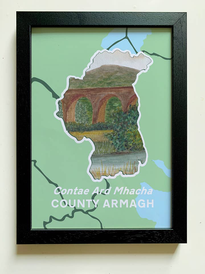 County Armagh Art Print A4 | Craigmore Viaduct for wholesale by Clemence Prosen Art & Design