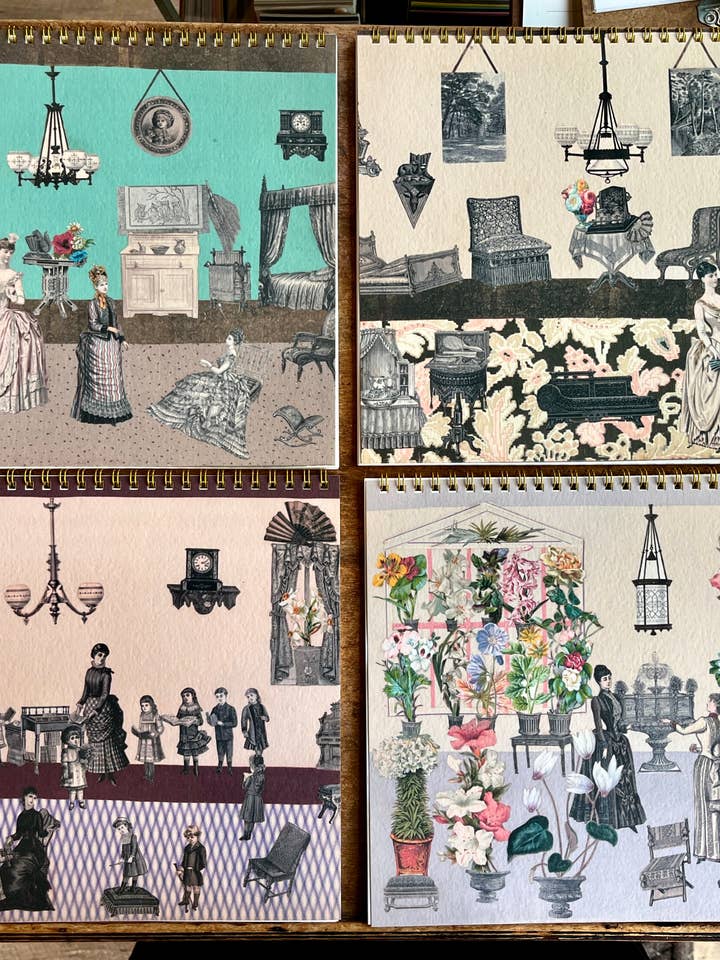 Victorian Collage Notebooks Style II for wholesale by Parcel