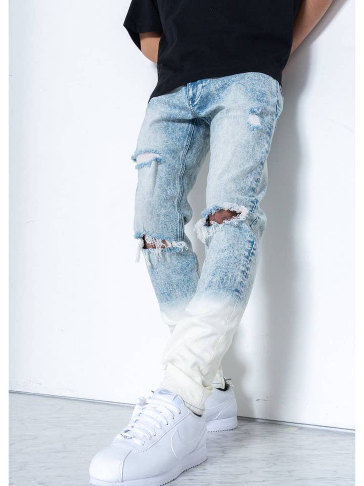 Robink - Wholesale Jeans - Men's - Konus Men's Acid Washed Jean in Blue
