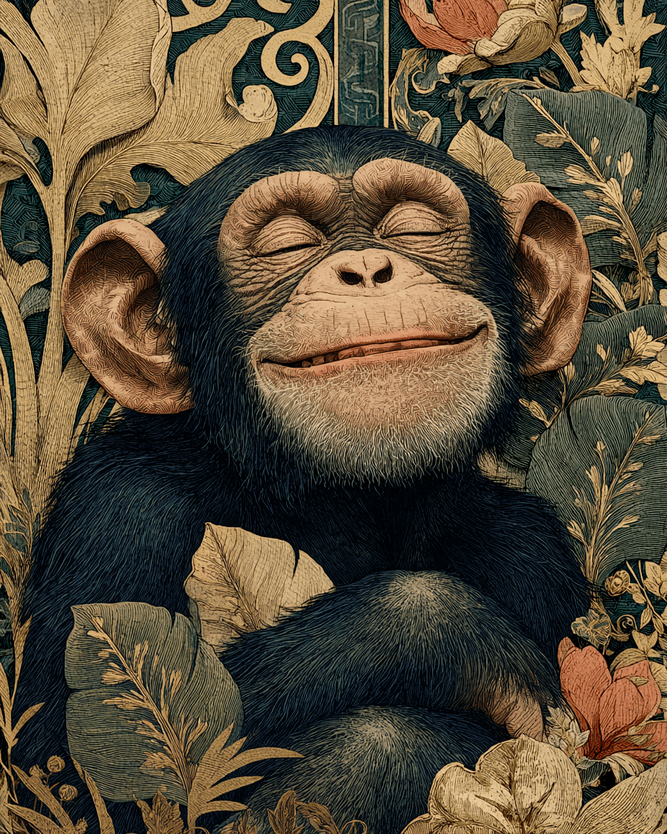 Mowbi - Wholesale Art Print - Loving Chimpanzee Mom & Baby - Zoo Animals - Biophilic Wildlife Art Print - 8"x10" Artwork for 11"x14" Frame9