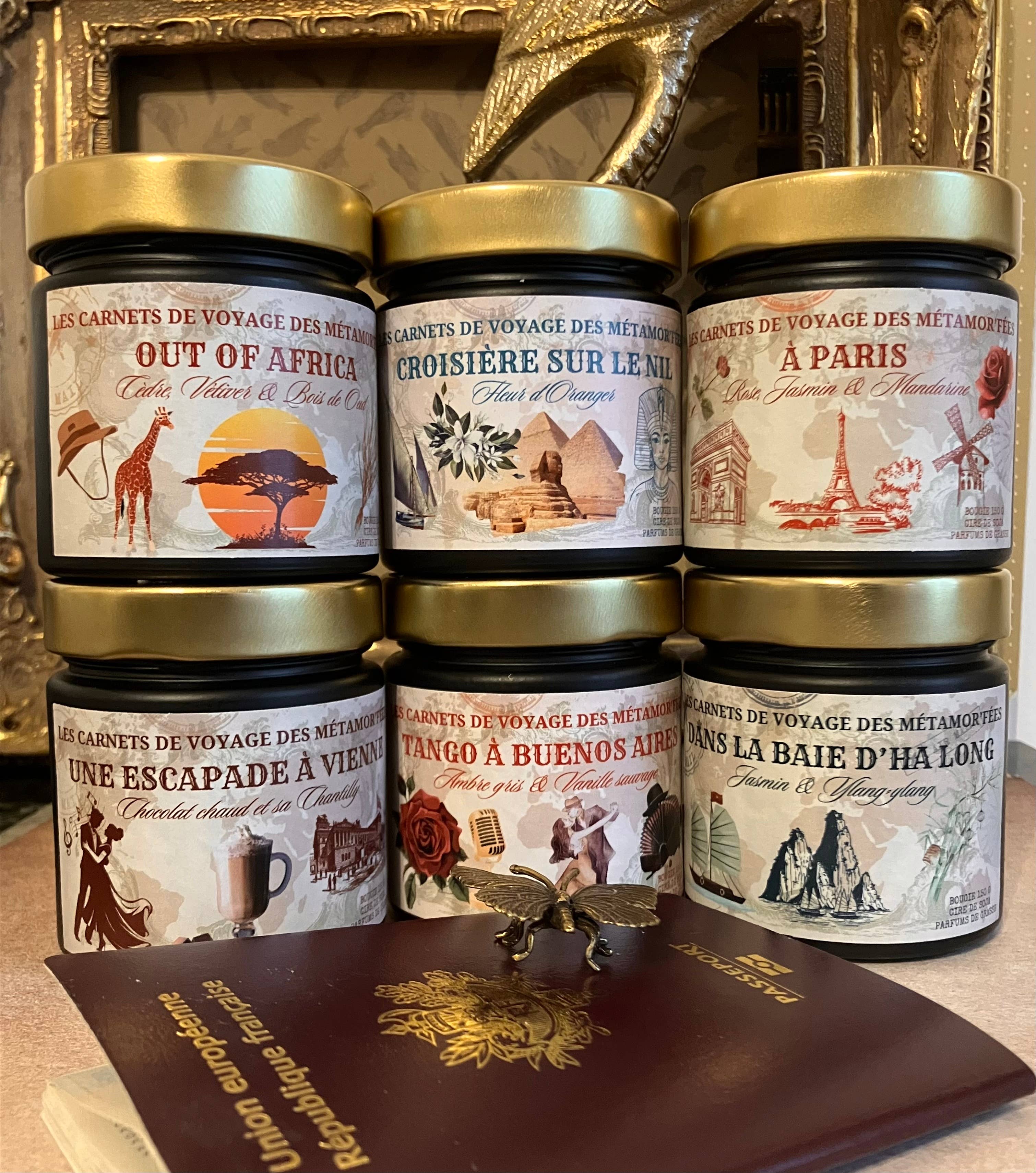 Les Métamor'Fées - Wholesale Jar/Filled Candle - Vienna Getaway Candle chocolate Travel Notebooks1