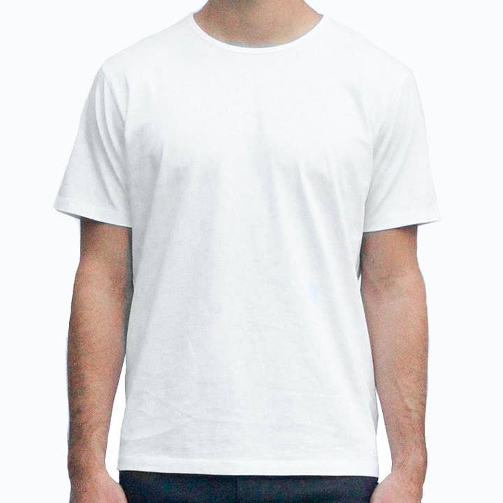 WHITE | Short Sleeve Classic Crew T-Shirt 100% Pima for wholesale by IF... THEN WELL
