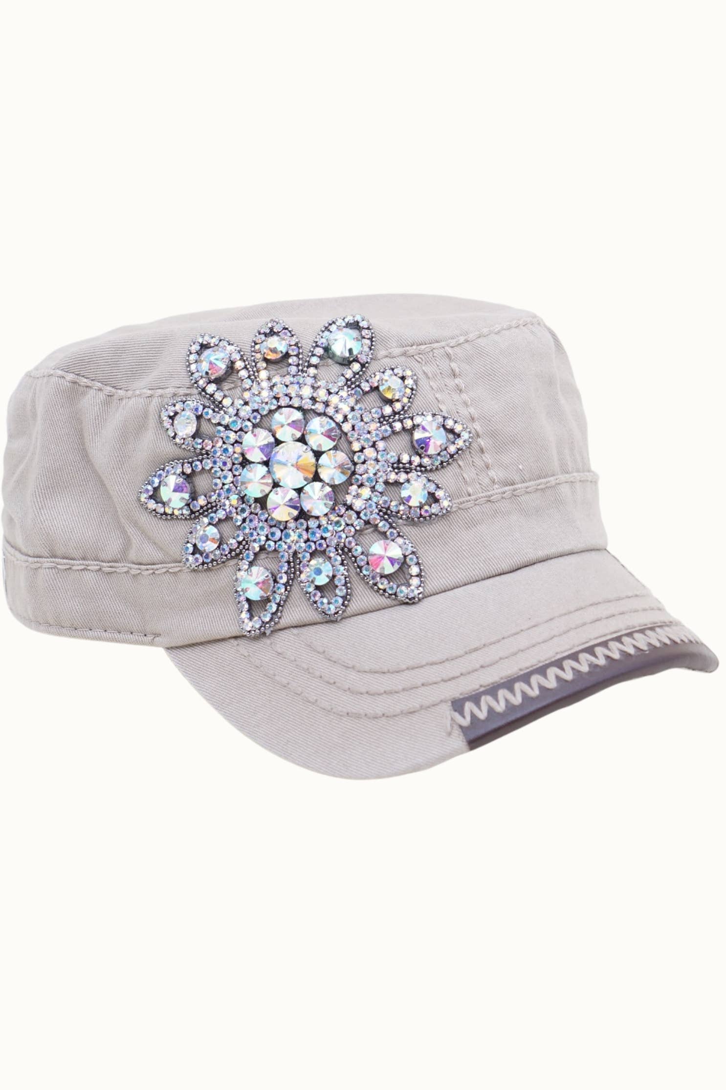 Olive & Pique - Wholesale Baseball Cap - Women's - Sunflower Bejeweled Glitz Cadet Cap, Adjustable4