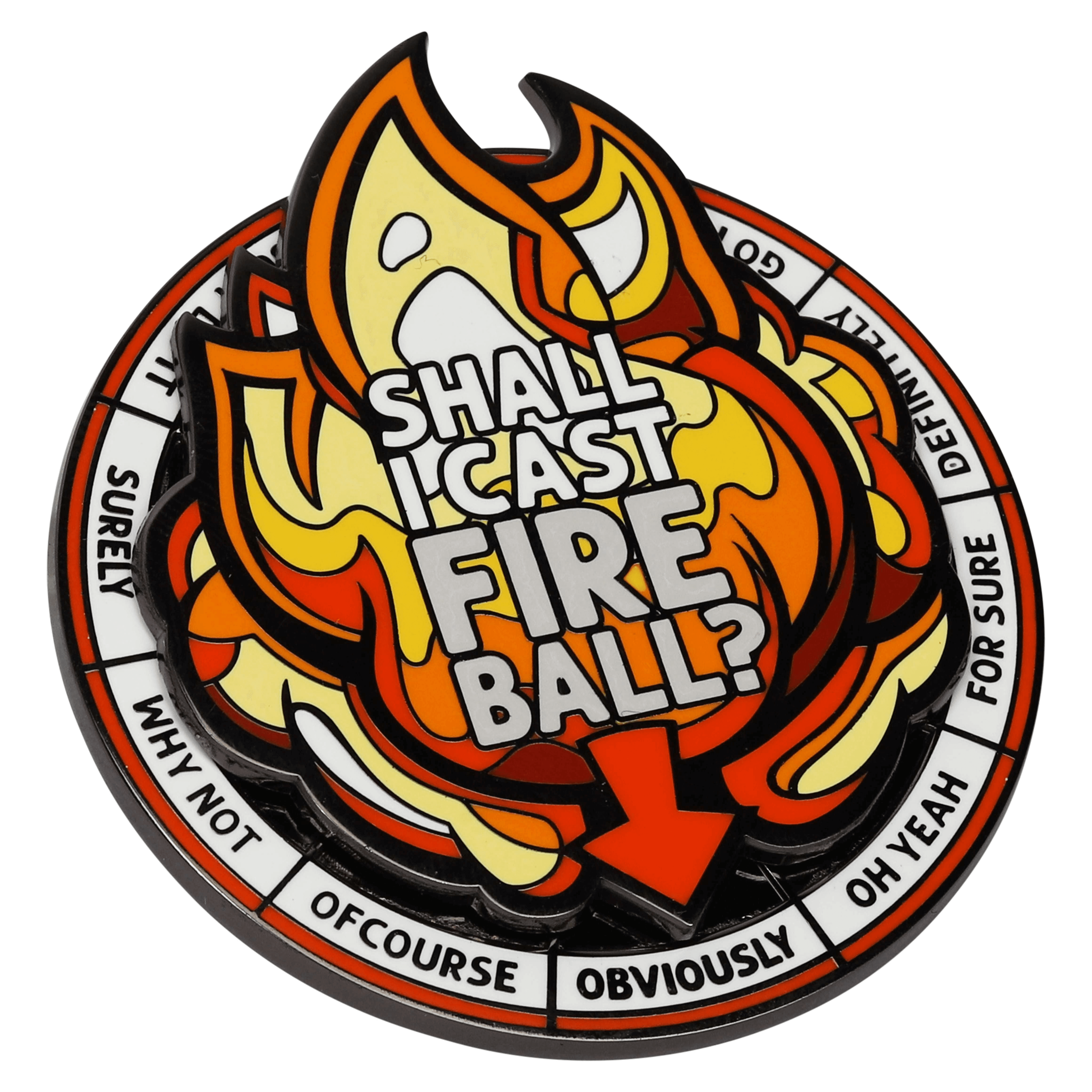 GlassStaff - Wholesale Lapel Pin/Button - Casting Fireball Spinner Pin5