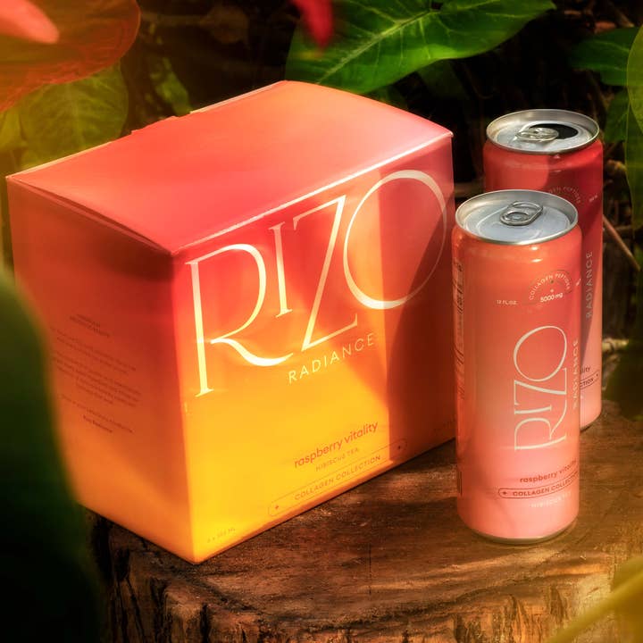 Raspberry Vitality Collagen Tea, 6 pack for wholesale by Rizo Radiance