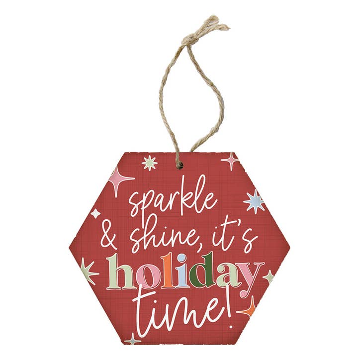 Ornements en nid d'abeille - Éclat Scintillant de Fête pour la vente par Sincere Surroundings