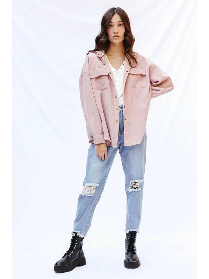 Miss Sparkling - Wholesale Shirt Jacket/Shacket - Women's - Corduroy jacket3
