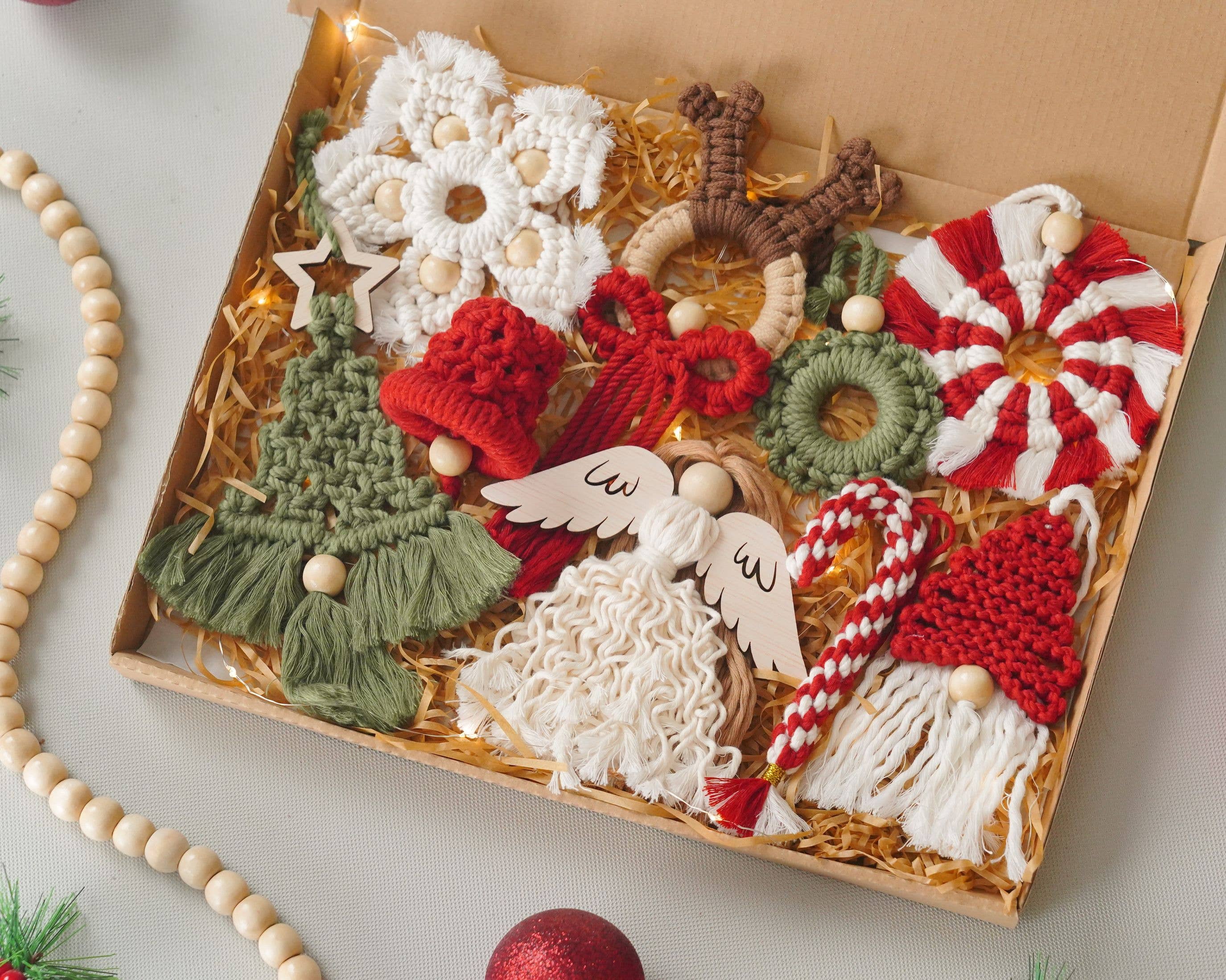 BeanDaikon – Engroshandel Julepyntsæt – Boho Julepynt Sæt - X407