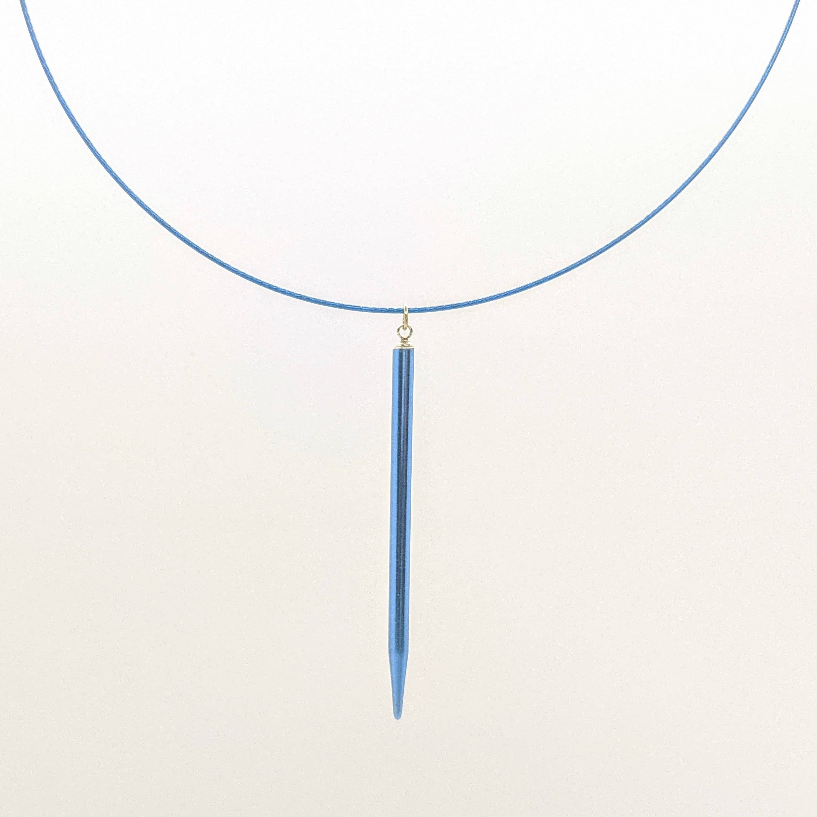 Amy Pfaffman Jewelry - Wholesale Individual Charm/Pendant - Pointed knitting needle pendant on cable10