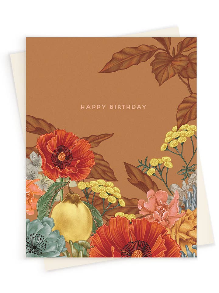 Tillykke med fødselsdagen | Rustik Blomster | Kort for engroshandel hos LINNA