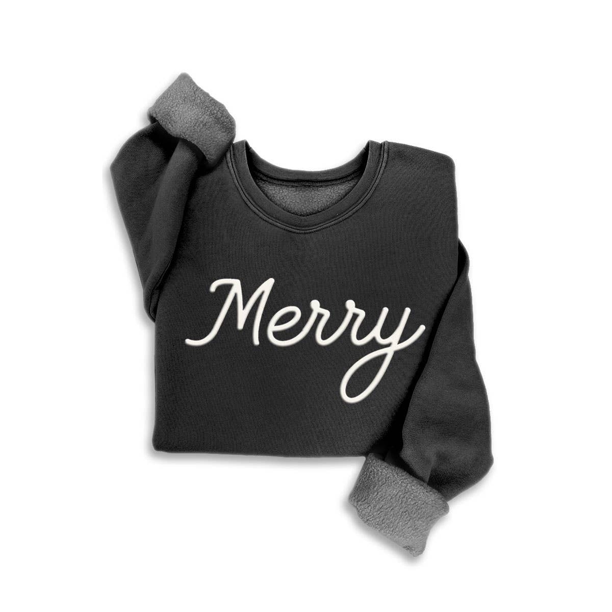 HRTandLUV - Wholesale Graphic Sweatshirt - Women's - MERRY PUFF PRINT MINERAL SWEATSHIRTS2
