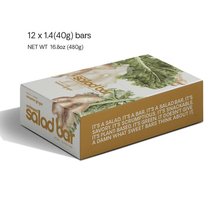 Undressed Snacks – Snack Bar por atacado – Barra de salada salgada sem roupa | Gengibre de gergelim2