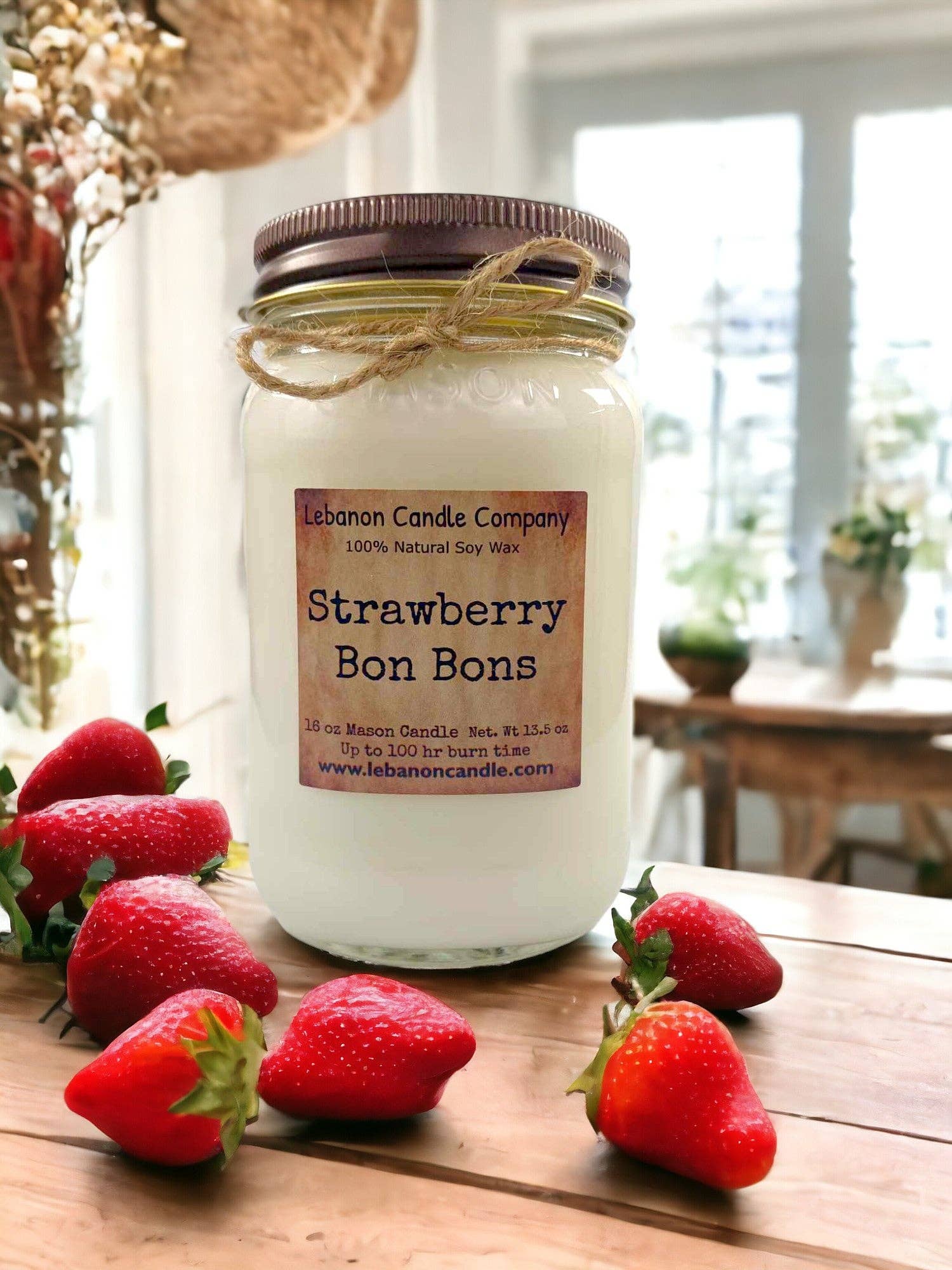Lebanon Candle Company - Wholesale Jar/Filled Candle - Strawberry Bon Bons Candle1