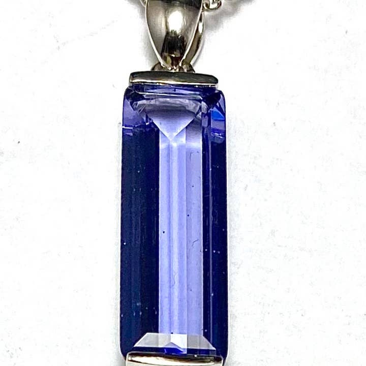Classic Helenite Sterling Silver Half Channel Pendant for wholesale by Twan Kee Jewelry