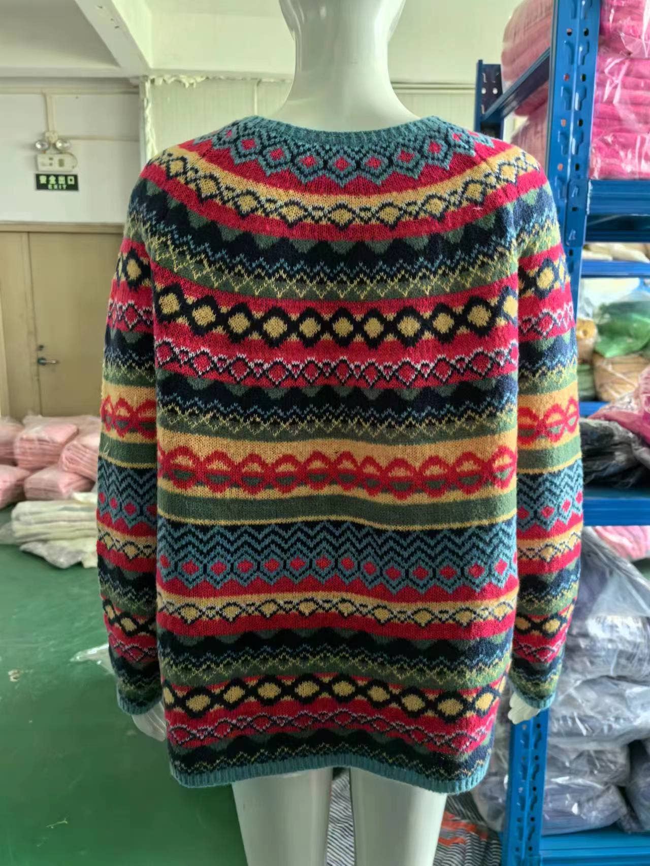 Rosa Clothing - Wholesale Knit Sweater - Women's - Cottagecore Vintage jacquard knit sweater jumper19