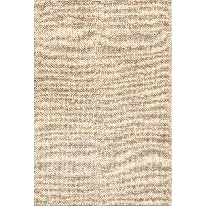 Beige Home Conservatory Textured Handwoven Jute Area Rug for wholesale on Faire1