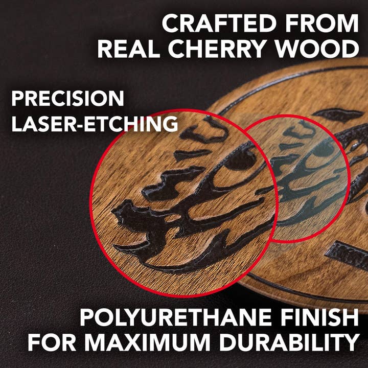 LazerEdge - Wholesale Coasters - Georgia Tech Buzz Coaster – Crafted from Cherry or Maple Wood2