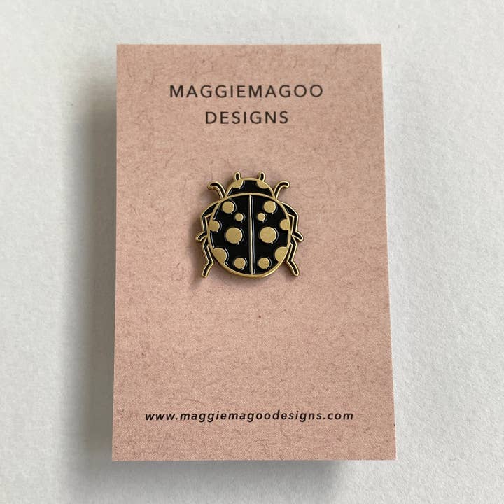 Enamel pin badge - ladybird for wholesale by Maggie Magoo Designs
