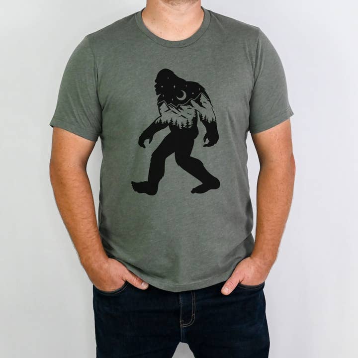 Bigfoot Nature Graphic Tee | Long Sleeve 180 for wholesale by 208 Tees