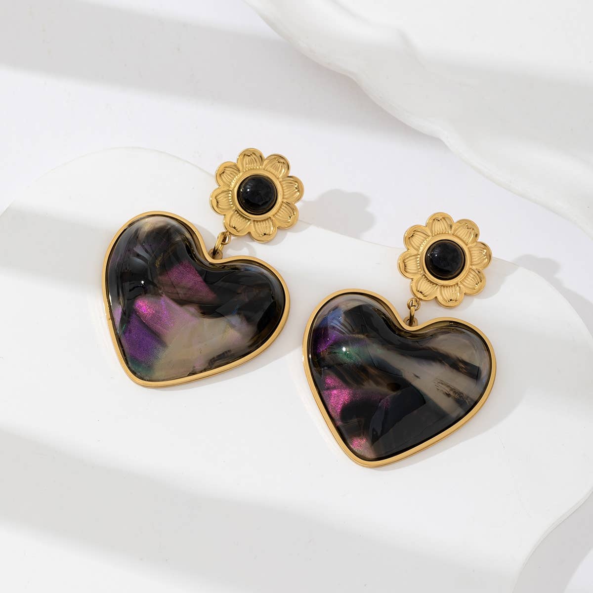 Goud Hangende oorbellen - Elina voor groothandel op Faire0