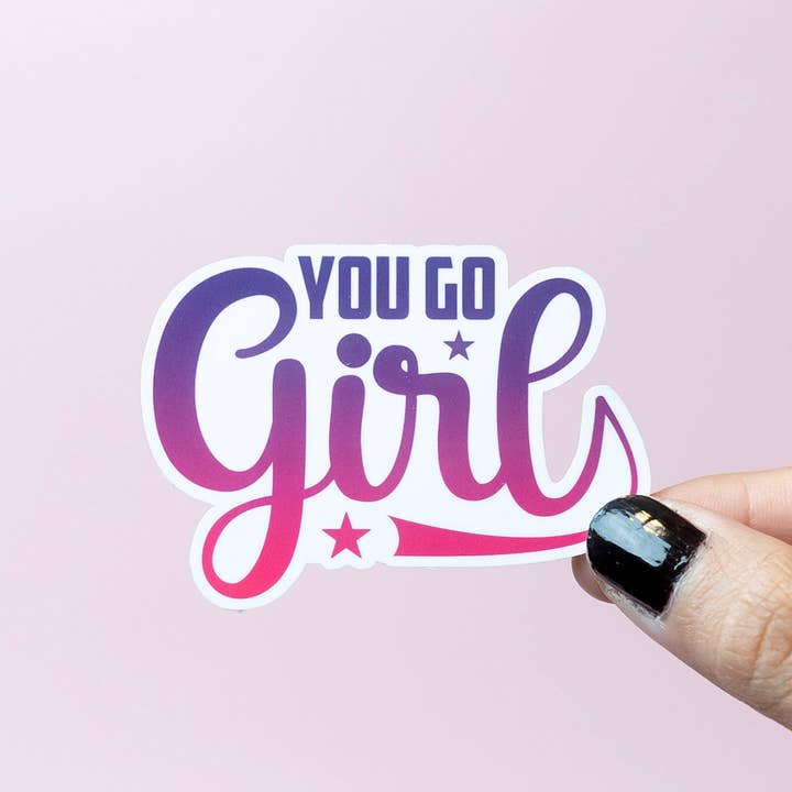 You Go Girl Sticker voor wholesale door Rebelist