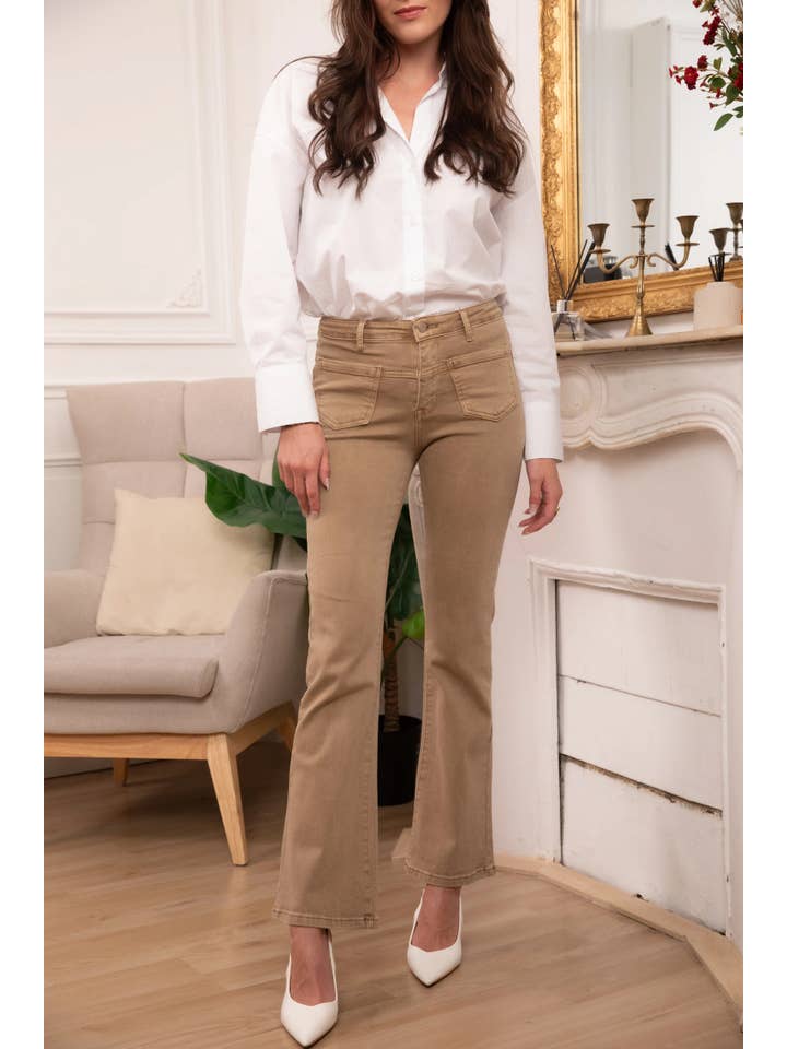 Vivid - Wholesale Jeans - Women's - Flared jeans with front patch pockets9