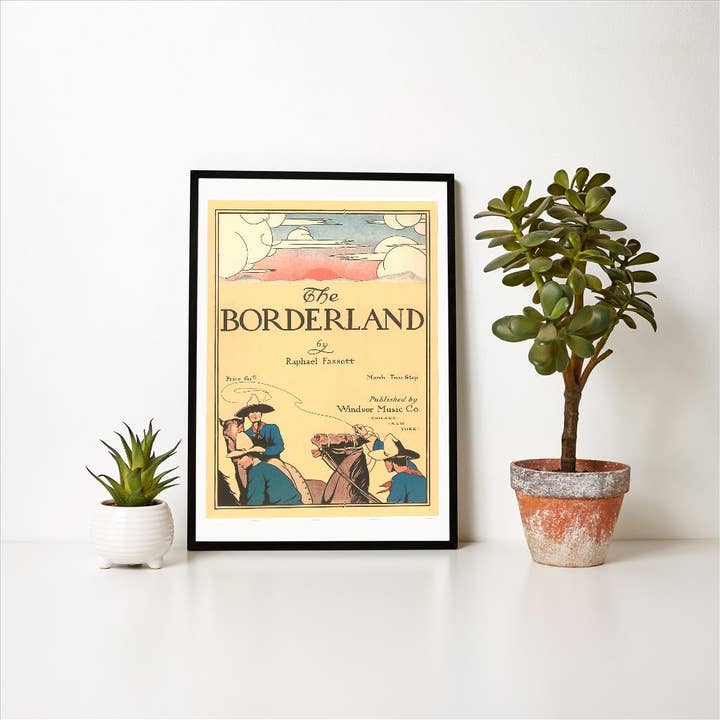 Found Image Press - Wholesale Art Print - Art Print TW-98 Sheet Music for the Borderland