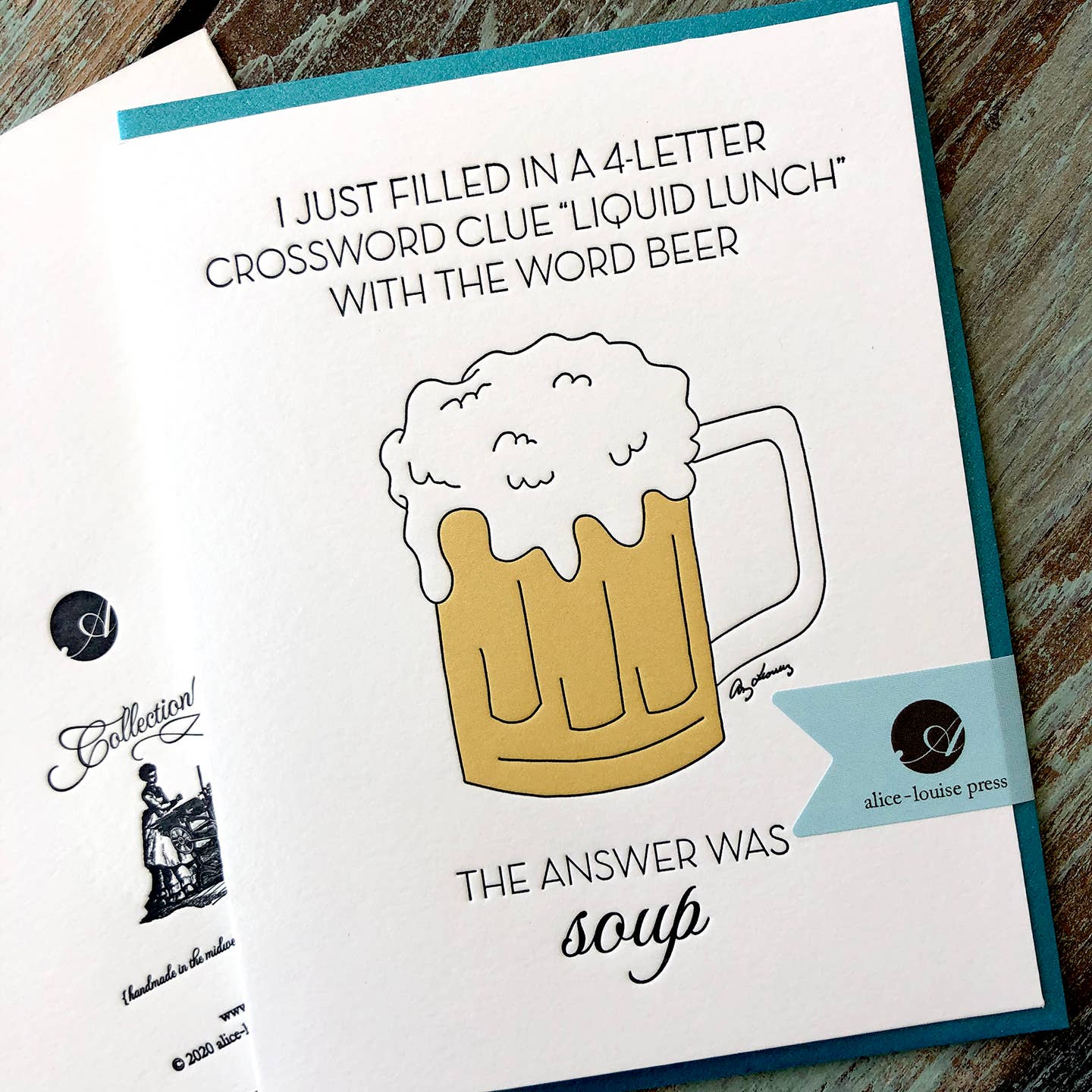 Alice-Louise Press - Wholesale Everyday Greeting Card - Beer Soup Card0