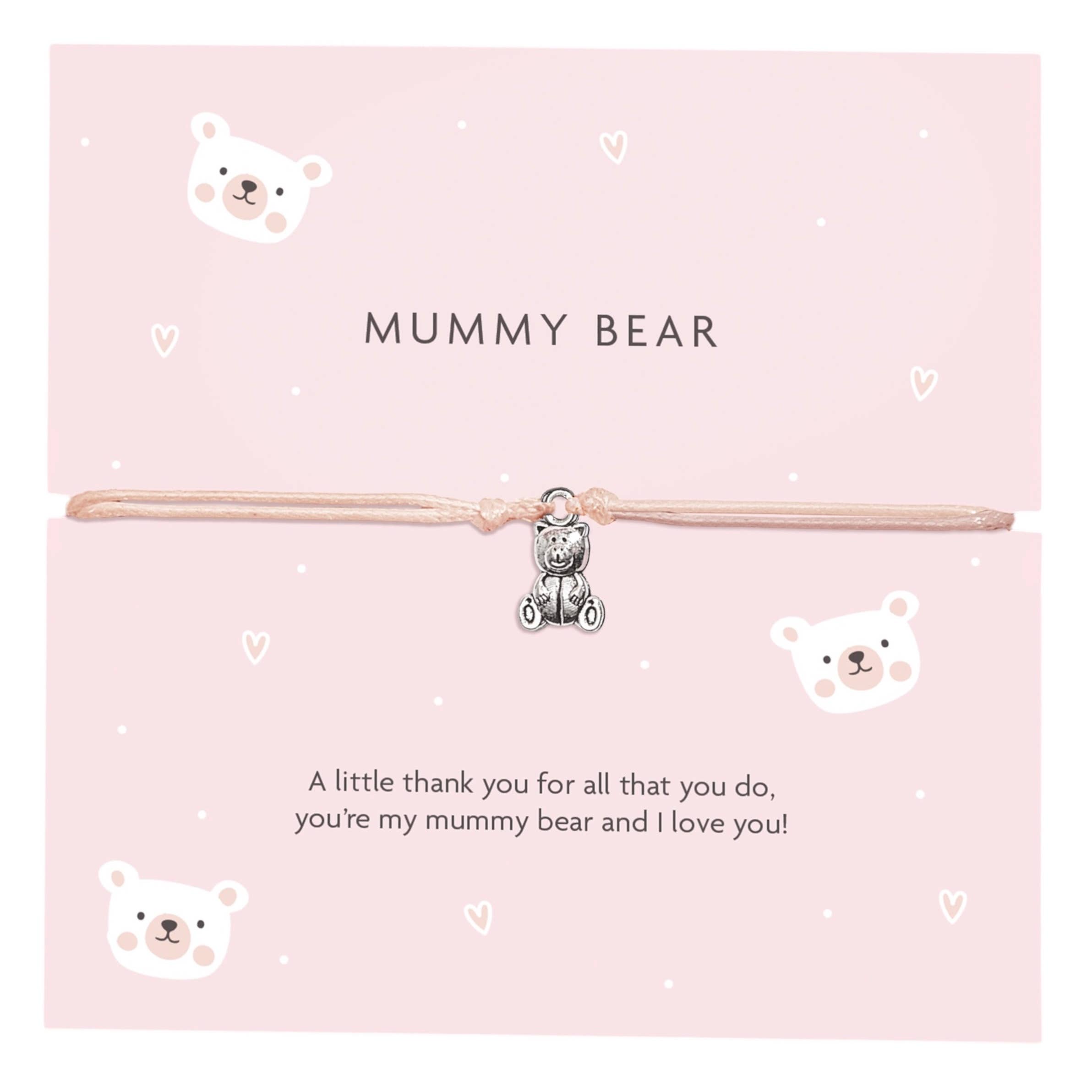 Letterbox Love Bracelets - Wholesale Charm/Dangle Bracelet - Mummy Bear – Teddy Charm Mother’s Day Bracelet3