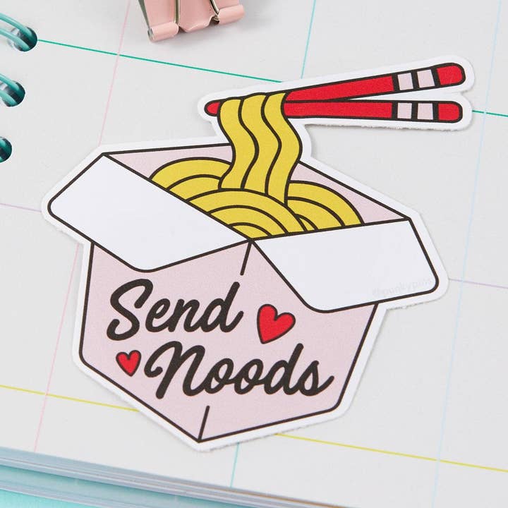 Adesivo in vinile Send Noods per la vendita all'ingrosso da parte di Punky Pins
