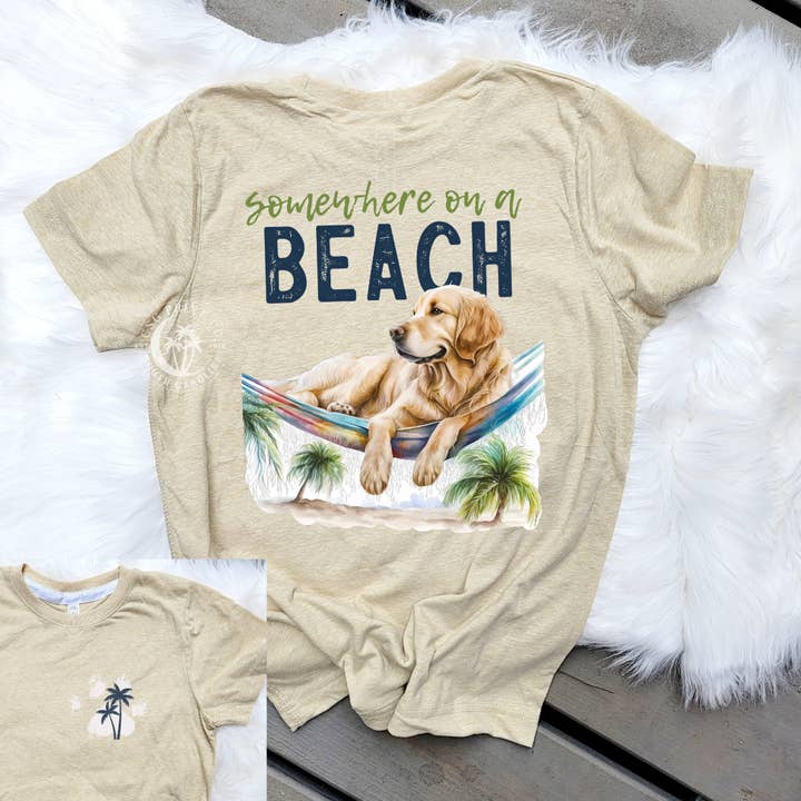 Somewhere On A Beach- Dog- Adults+Kids for wholesale by Circus Threads LLC