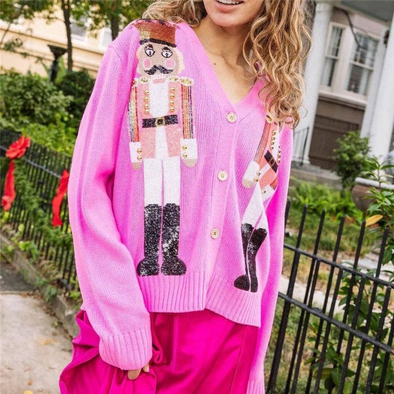 kycozy - Wholesale Knit Sweater - Women's - Glitter Cartoon Jacquard Sweater5