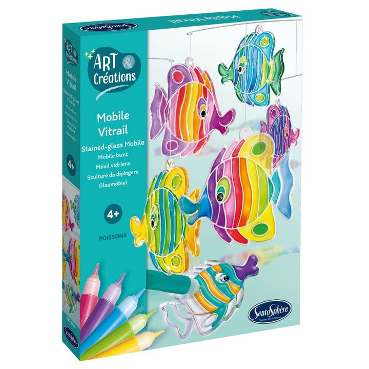 Sentosphère Stained Glass Fish Mobile for wholesale by Just Imagine Toys