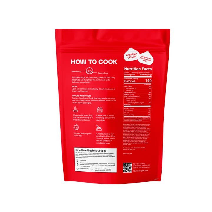 Xiao Chi Jie - Wholesale Shelf Stable Prepared Meal - MiLa Soup Dumpling - Shrimp & Pork 15/50ct